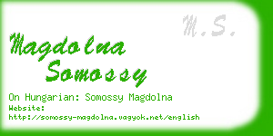 magdolna somossy business card